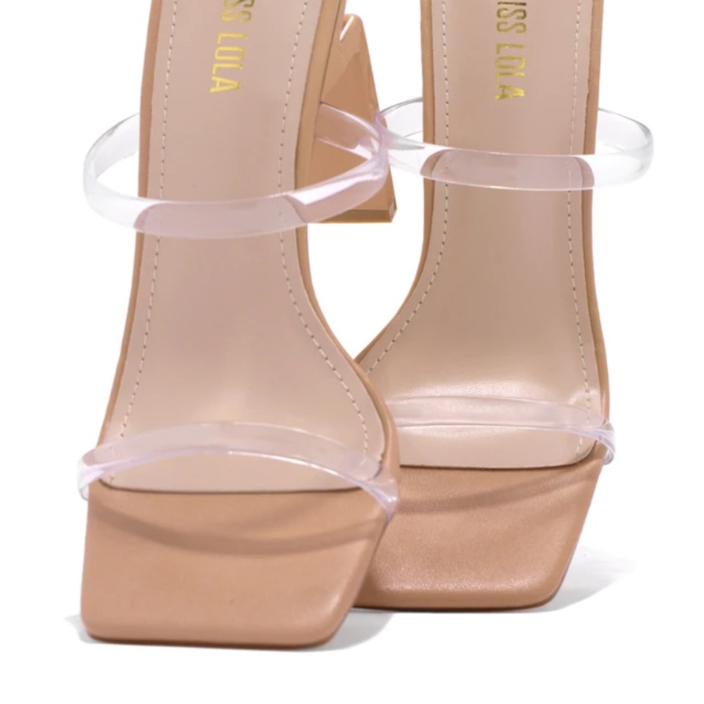 Clear strap heels